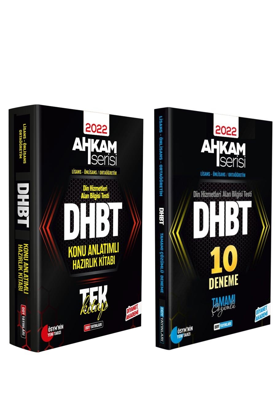 DHBT Ahkam Tüm Adaylar Konu Anlatımı ve 10 Deneme 2li SET