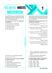 Diyanet Sınavları MBSTS Tamamı Çözümlü 7 Deneme