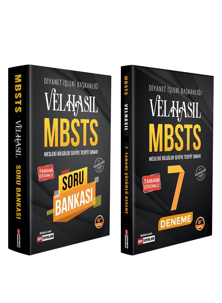 Diyanet Sınavları MBSTS Soru - Tamamı Çözümlü 7 Deneme