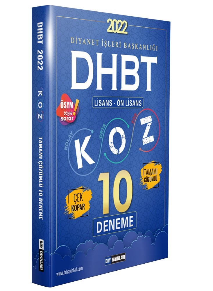 DHBT Koz Lisans Önlisans Tamamı Çözümlü 10 Deneme