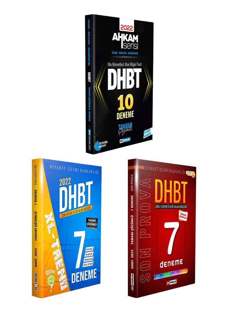 Dhbt Ahkam XL_Trend Son Prova Deneme 3'Lü Set