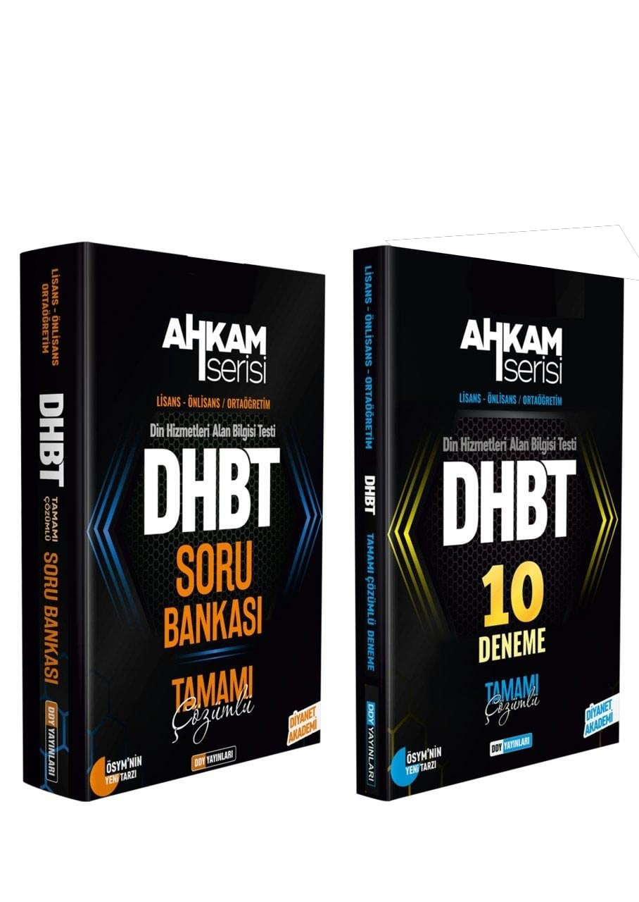 DHBT Ahkam Tüm Adaylar Soru Bankası ve 10 Deneme 2li SET
