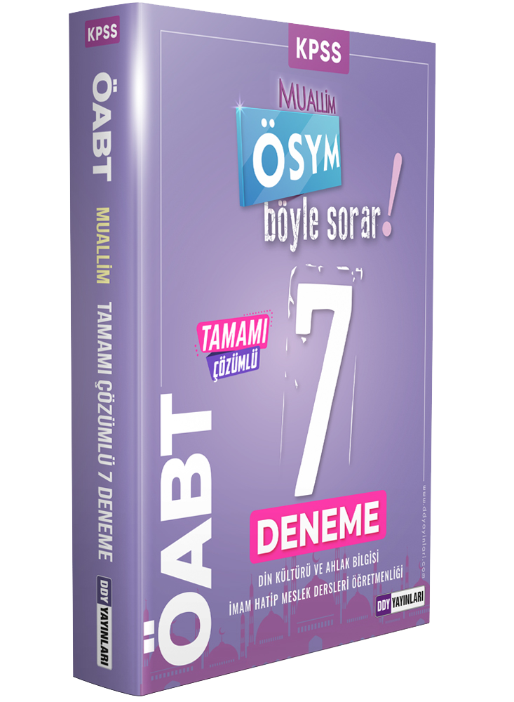 ÖABT Din Kültürü Ve Ahlak Bilgisi Muallim 7 Çözümlü Deneme