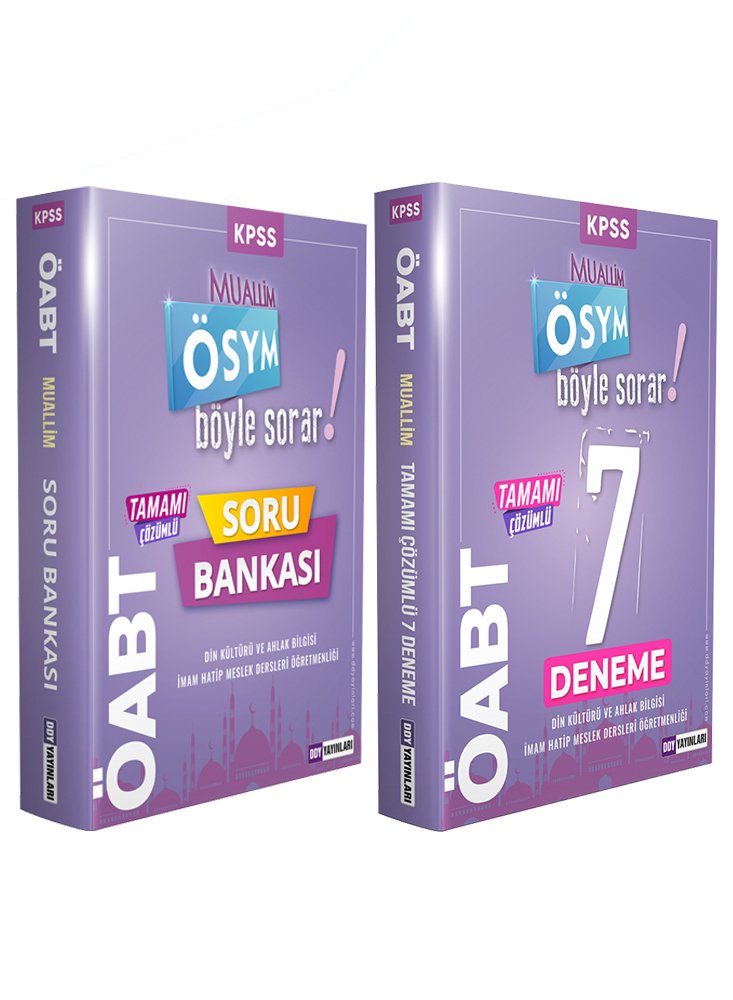 ÖABT Din Kültürü ve Ahlak Bilgisi Muallim Serisi Çözümlü Soru Bankası ve 7 Deneme