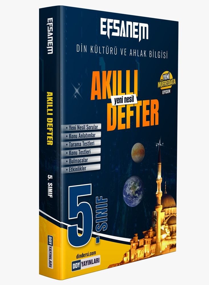 5.Sınıf Din Kültürü ve Ahlak Bilgisi Efsane Akıllı Defter (Yeni Müfredat 2024)