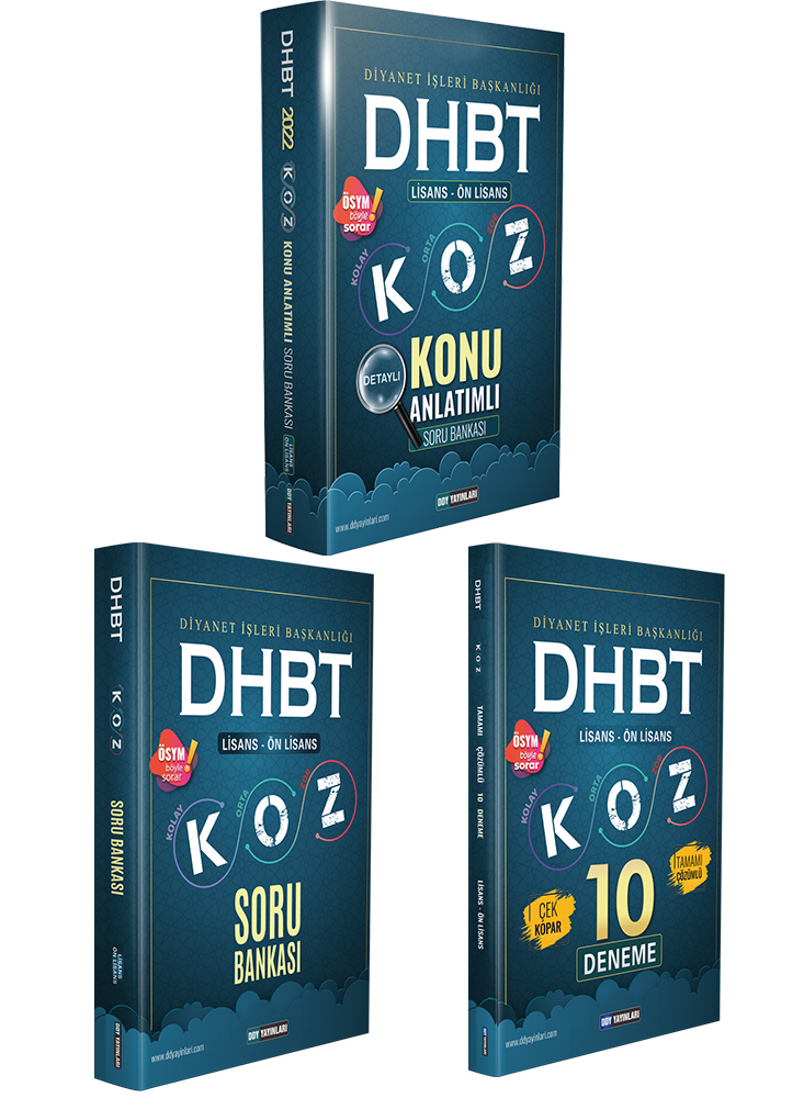DHBT Koz 3'Lü Set Lisans Önlisans